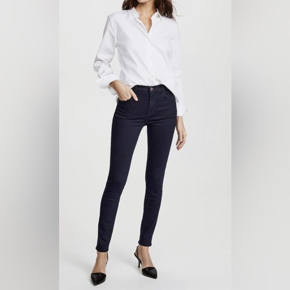 J Brand Dark Wash Maria Mid-Rise Skinny Jeans Size 27 - Vintage